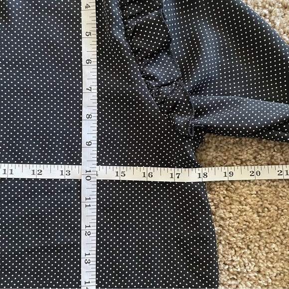 Counterparts Polka Dot Blouse Women’s S Black White Ruffle Corporate Office Chic - Picture 8 of 12